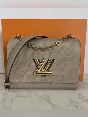 Louis Vuitton Twist MM Shoulder Bag in Epi Galet with Gold Hardware